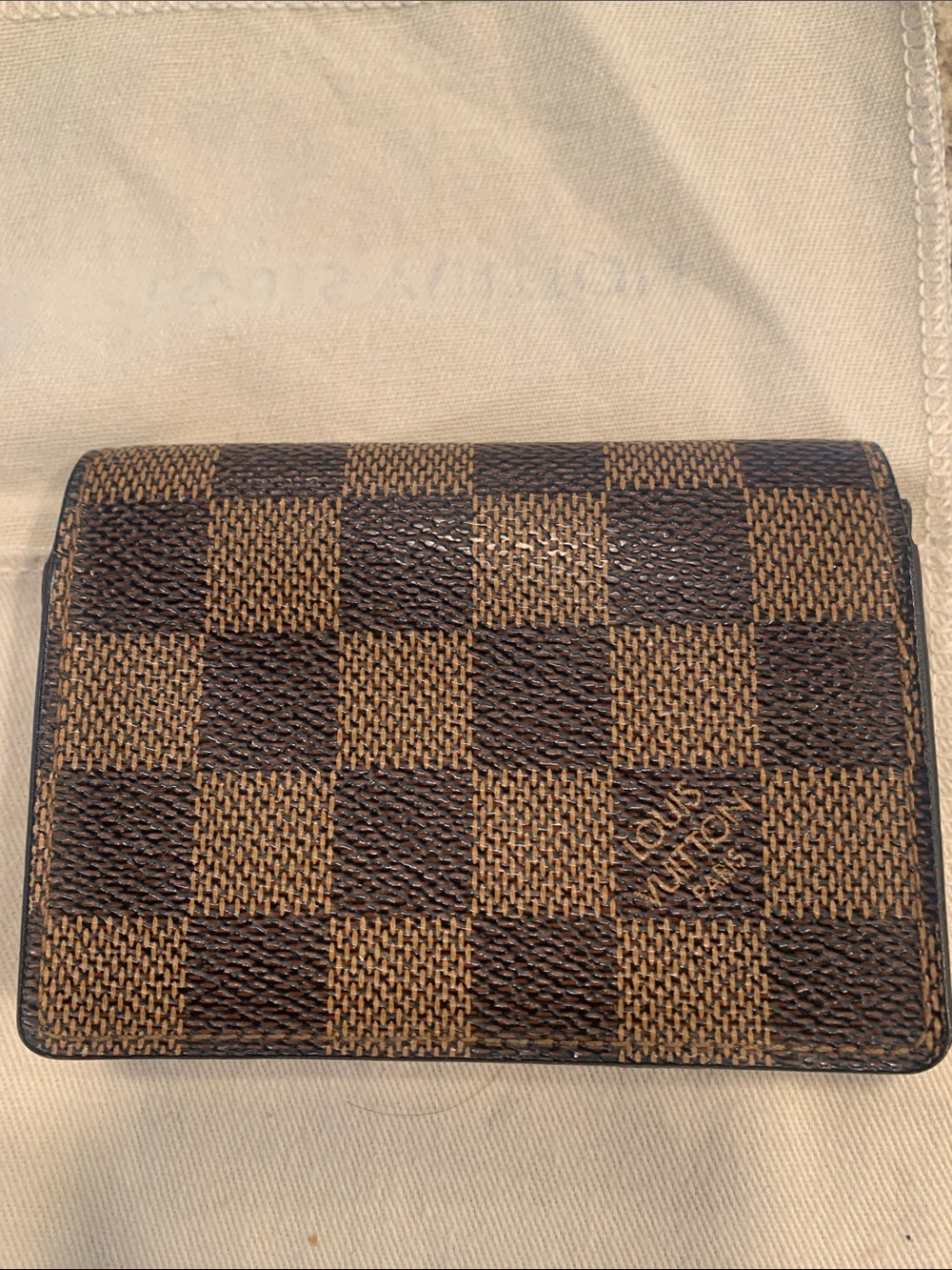 Louis Vuitton Damier Ebene Compact Wallet - Brown